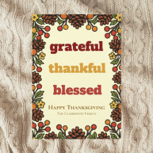 Salutations de Thanksgiving reconnaissantes design
