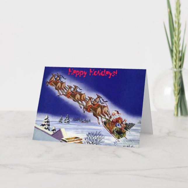 Cartes Pour Fêtes Annuelles Salutations de vacances (Devant)