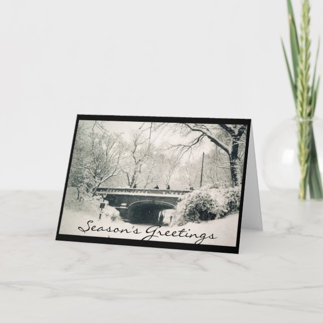 Cartes Pour Fêtes Annuelles salutations de vacances de Central Park (Devant)