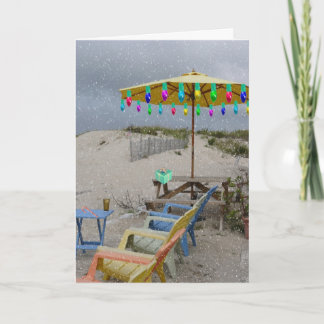 Cartes Pour Fêtes Annuelles Salutations de vacances de la plage