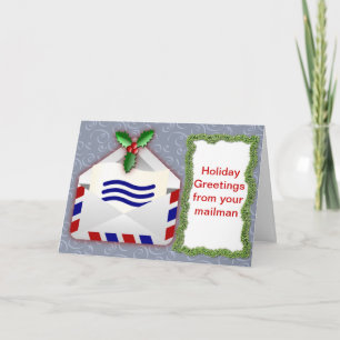Cartes Pour Fêtes Annuelles Salutations de vacances de votre mailman Noël