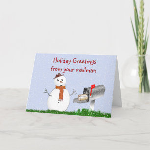 Cartes Pour Fêtes Annuelles Salutations de vacances de votre mailman Noël