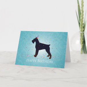 Cartes Pour Fêtes Annuelles Salutations de vacances Giant Schnauzer