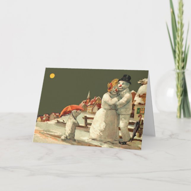 Cartes Pour Fêtes Annuelles Salutations de vacances vintages (Devant)