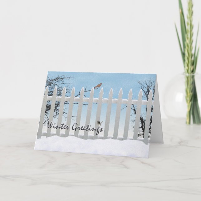 Cartes Pour Fêtes Annuelles Salutations d'hiver (Devant)