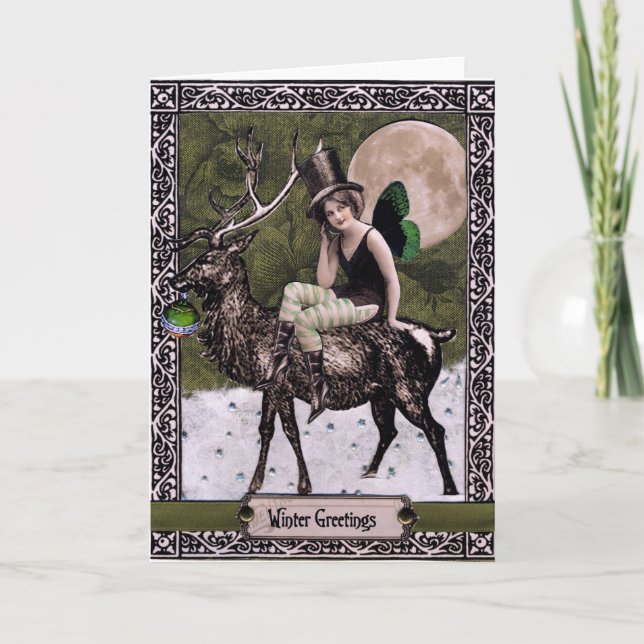 Cartes Pour Fêtes Annuelles Salutations d'hiver (Devant)