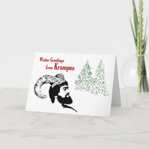 Cartes Pour Fêtes Annuelles Salutations d'hiver de Krampus