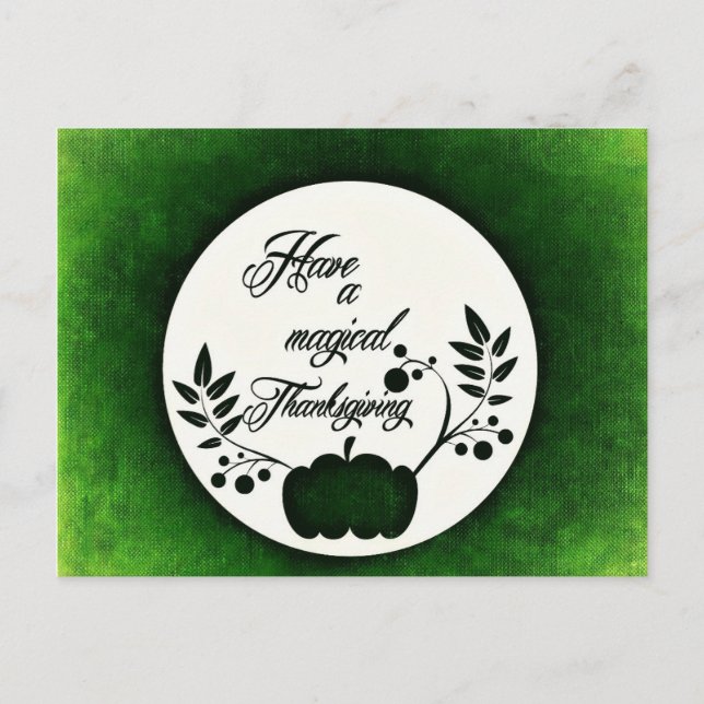 Cartes Pour Fêtes Annuelles Salutations du Jour de l'Action de grâce (Devant)