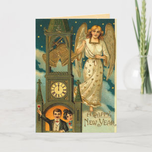 Cartes Pour Fêtes Annuelles Salutations du Nouvel An vintage