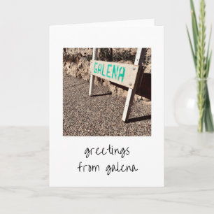 Cartes Pour Fêtes Annuelles salutations du panneau de trottoir de galena