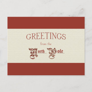 Cartes Pour Fêtes Annuelles Salutations du pôle Nord