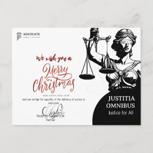 Cartes Pour Fêtes Annuelles Salutations juridiques élégantes pour clients et a