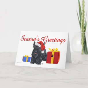 Cartes Pour Fêtes Annuelles Salutations ludiques de Scottish Terrier