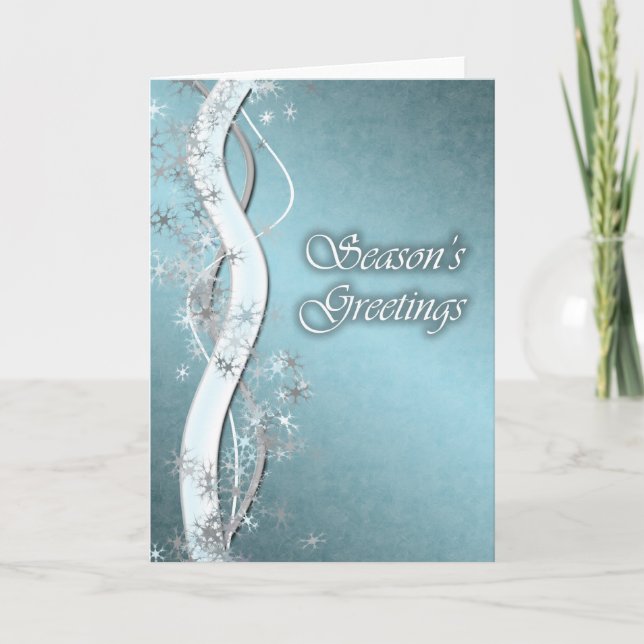 Cartes Pour Fêtes Annuelles Salutations neigeuses (Devant)