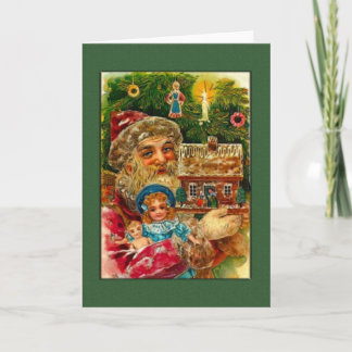 Cartes Pour Fêtes Annuelles Salutations père Noël et Cottage
