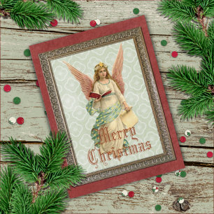 Cartes Pour Fêtes Annuelles Salutations personnalisées de vacances antiques de