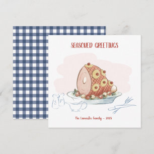 Cartes Pour Fêtes Annuelles Salutations saisonnières - Jambon glacé à l'ananas