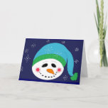 Cartes Pour Fêtes Annuelles Salutations Snowman<br><div class="desc">Très mignon bonhomme de neige accentue cette carte de Noël,  envoyez-en une à tous vos amis et votre famille!</div>