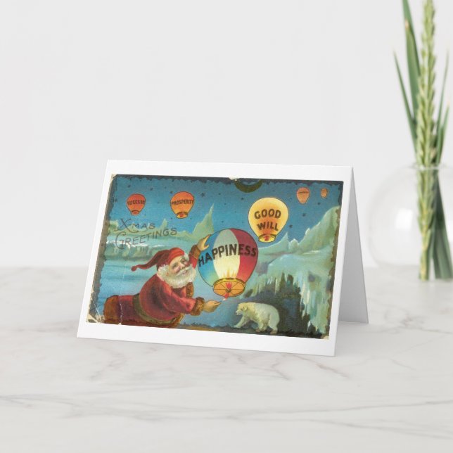 Cartes Pour Fêtes Annuelles Salutations victoriennes de Noël (Devant)