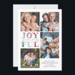 Cartes Pour Fêtes Annuelles SALUTS DE Noël JOYEUX 4 Photos Aquarelle<br><div class="desc">Carte de voeux de Noël joyeux avec 4 photos et les salutations JEUX dans une typographie festive et fantaisiste dans divers couleurs de bijoux de Noël de la canneberge et à feuillage persistant. ASSISTANCE : Pour obtenir de l'aide sur la modification ou la personnalisation de la conception, le changement de...</div>