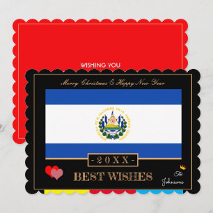 Cartes Pour Fêtes Annuelles Salvador Drapeau et bonne nouvelle année/meilleure