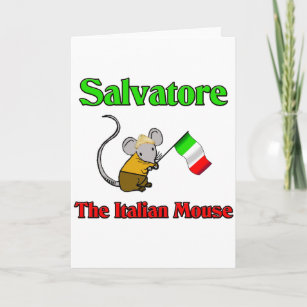 Cartes Pour Fêtes Annuelles Salvatore la souris italienne