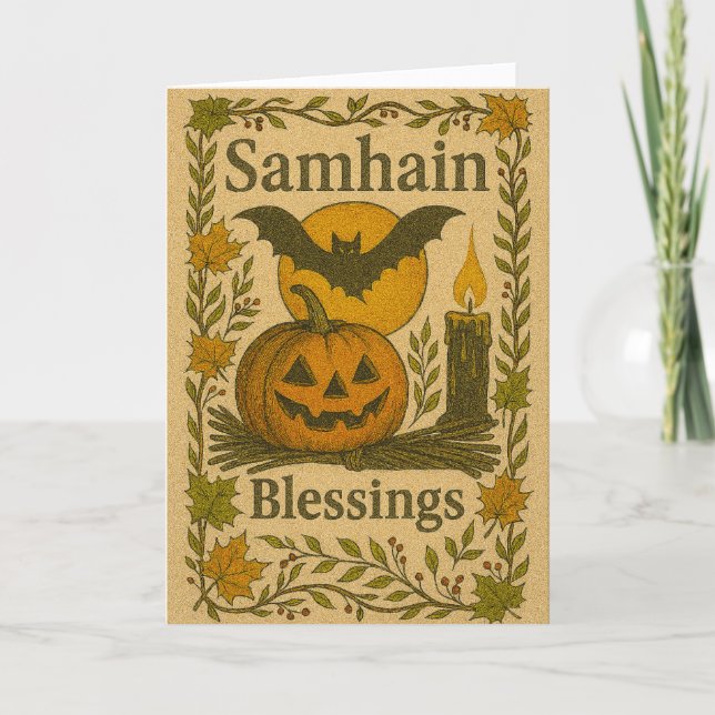 Cartes Pour Fêtes Annuelles Samhain Card (Devant)