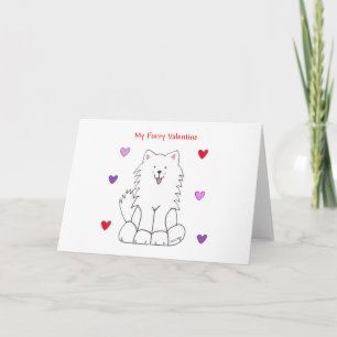 Cartes Pour Fêtes Annuelles Samoyed Furry Valentine