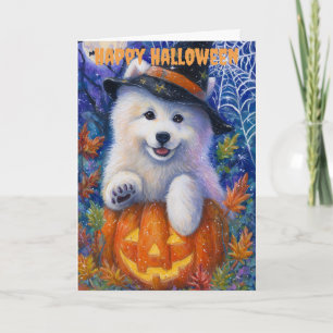Cartes Pour Fêtes Annuelles Samoyède de Halloween