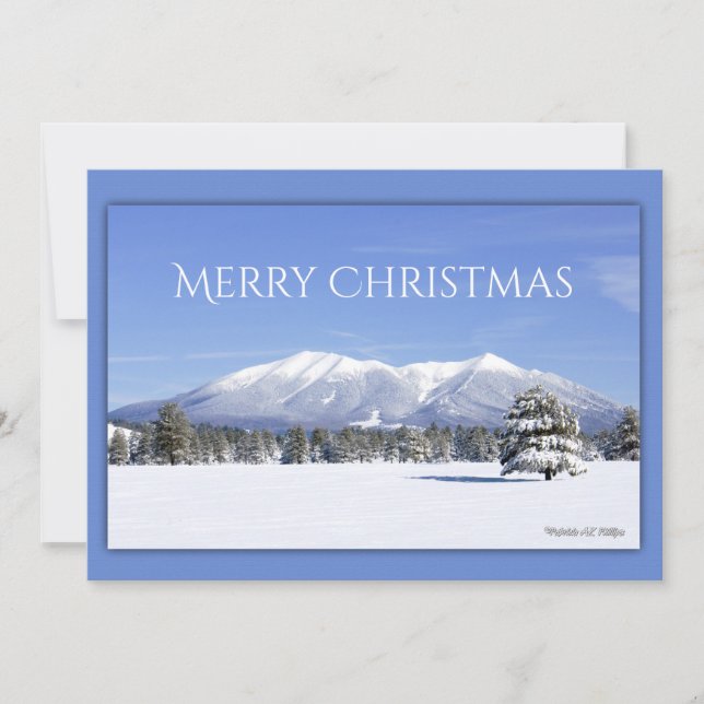 Cartes Pour Fêtes Annuelles San Francisco Peaks Flagstaff Arizona Custom (Devant)