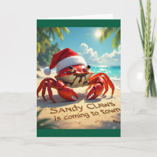 Cartes Pour Fêtes Annuelles Sandy claws is coming to town