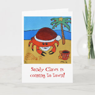 Cartes Pour Fêtes Annuelles Sandy Claws par Joel Anderson