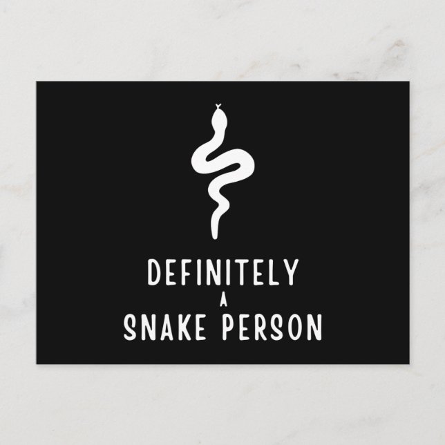 Cartes Pour Fêtes Annuelles Sans aucun doute une personne serpent, amant serpe (Devant)
