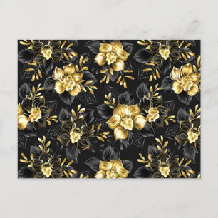 Cartes Pour Fêtes Annuelles Sans couture avec orchidées de bijoux