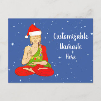 Cartes Pour Fêtes Annuelles Santa Bouddha Namaste Personnalisable