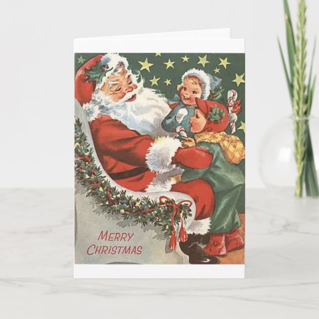 Cartes Pour Fêtes Annuelles Santa Claus (Devant)