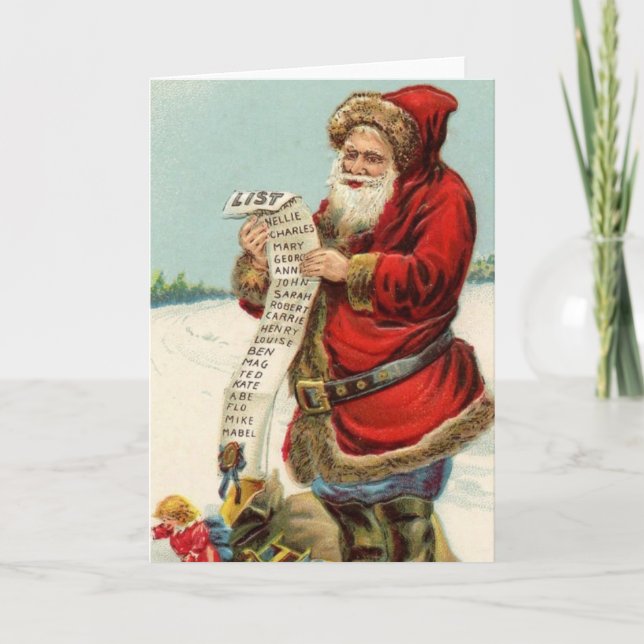 Cartes Pour Fêtes Annuelles Santa Claus (Devant)