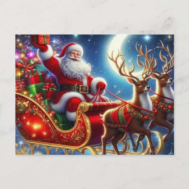 Cartes Pour Fêtes Annuelles Santa Claus (Devant)