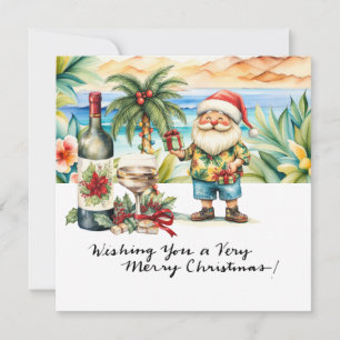 Cartes Pour Fêtes Annuelles SANTA CLAUS à Hawaii Beach pour Noël