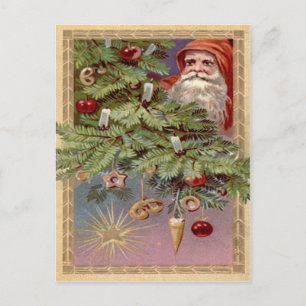 Cartes Pour Fêtes Annuelles Santa Claus Arbre de Noël Étoile Ornements