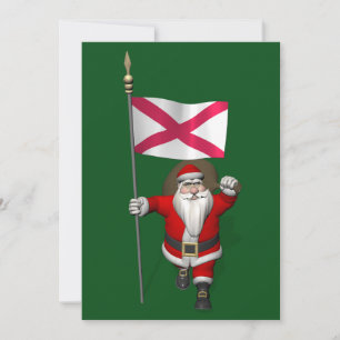Cartes Pour Fêtes Annuelles Santa Claus Avec L'Ensigne D'Irlande Du Nord