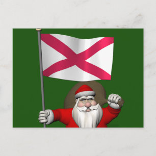 Cartes Pour Fêtes Annuelles Santa Claus Avec L'Ensigne D'Irlande Du Nord