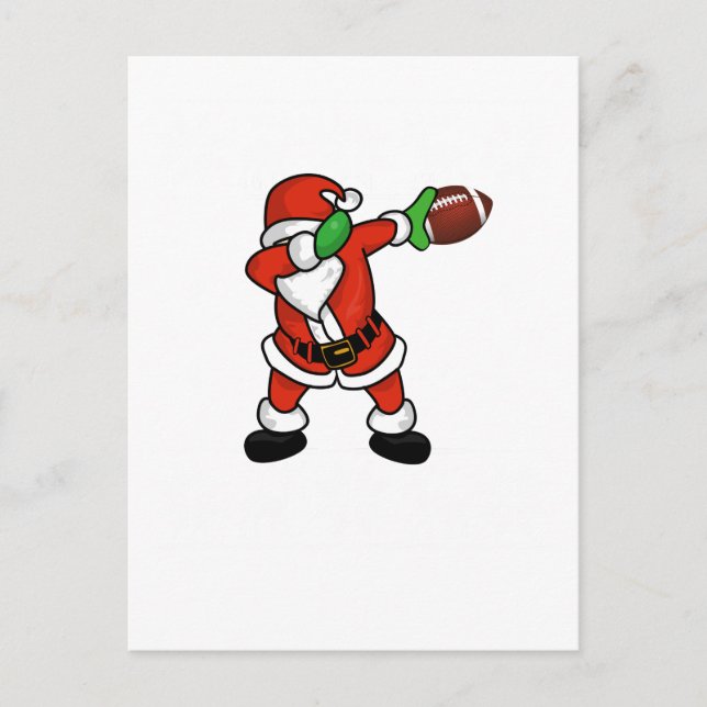 Cartes Pour Fêtes Annuelles Santa Claus dabbing Christmas Football touchdown (Devant)