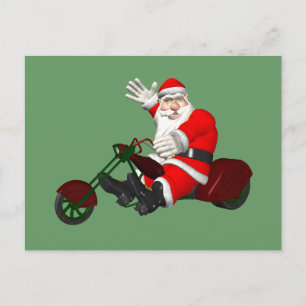 Cartes Pour Fêtes Annuelles Santa Claus En Moteur
