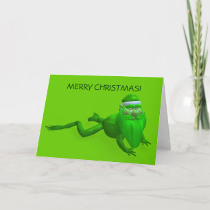 Cartes Pour Fêtes Annuelles Santa Claus Frog