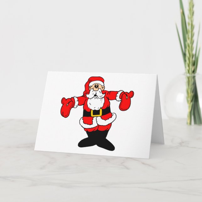 Cartes Pour Fêtes Annuelles Santa Claus Hug Noël Amour Noël Noël Fête (Devant)