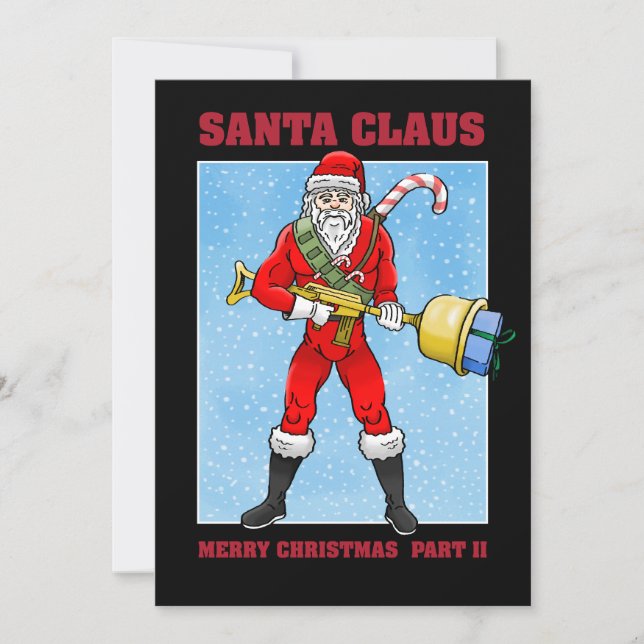 Cartes Pour Fêtes Annuelles Santa Claus Joyeux Noël Partie 2 (Devant)