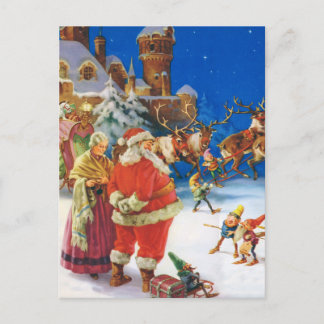 CARTES POUR FÊTES ANNUELLES SANTA CLAUS & MRS. CLAUS AU PÔLE NORD