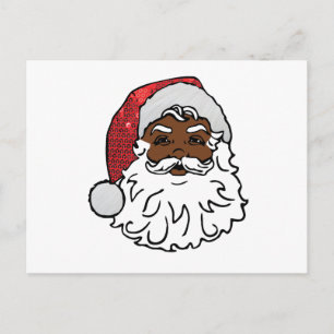 Cartes Pour Fêtes Annuelles santa claus noir
