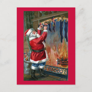 Cartes Pour Fêtes Annuelles Santa Claus Occupy Remplissage des stocks